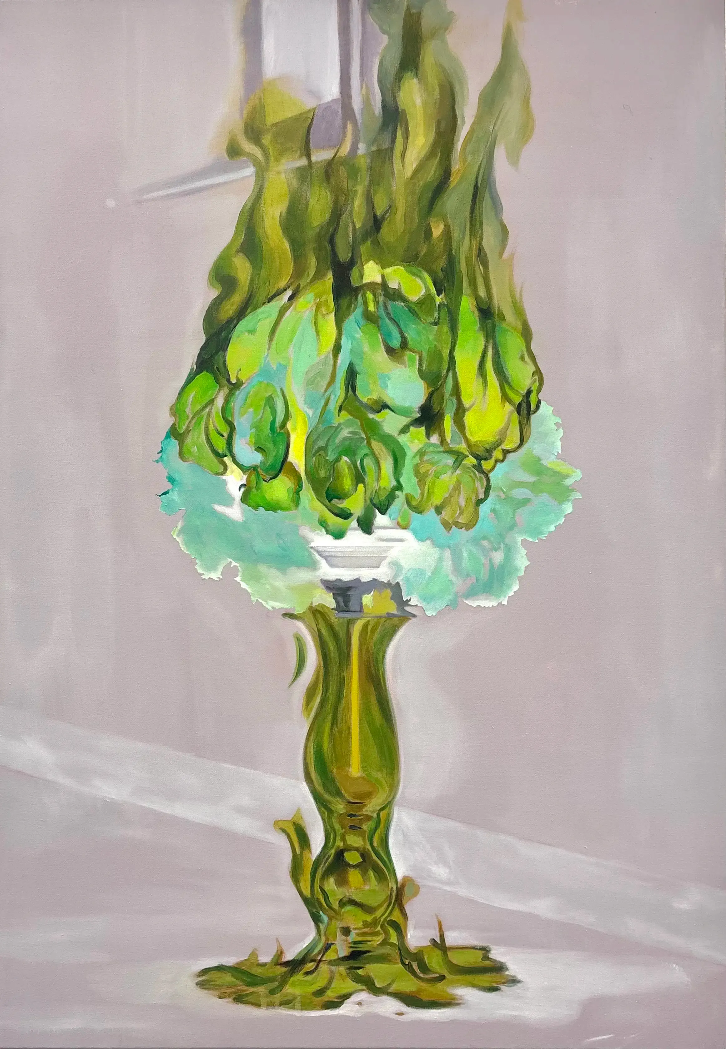 Capita flammea, Acrylic on canvas, 2026