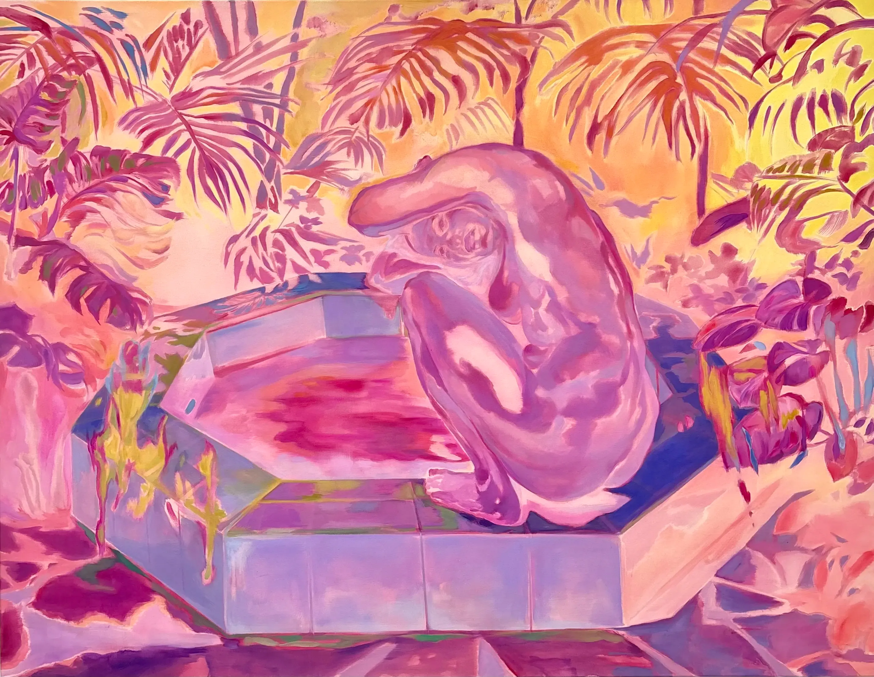 Femme à la peau bleue, Oil on canvas, 2026