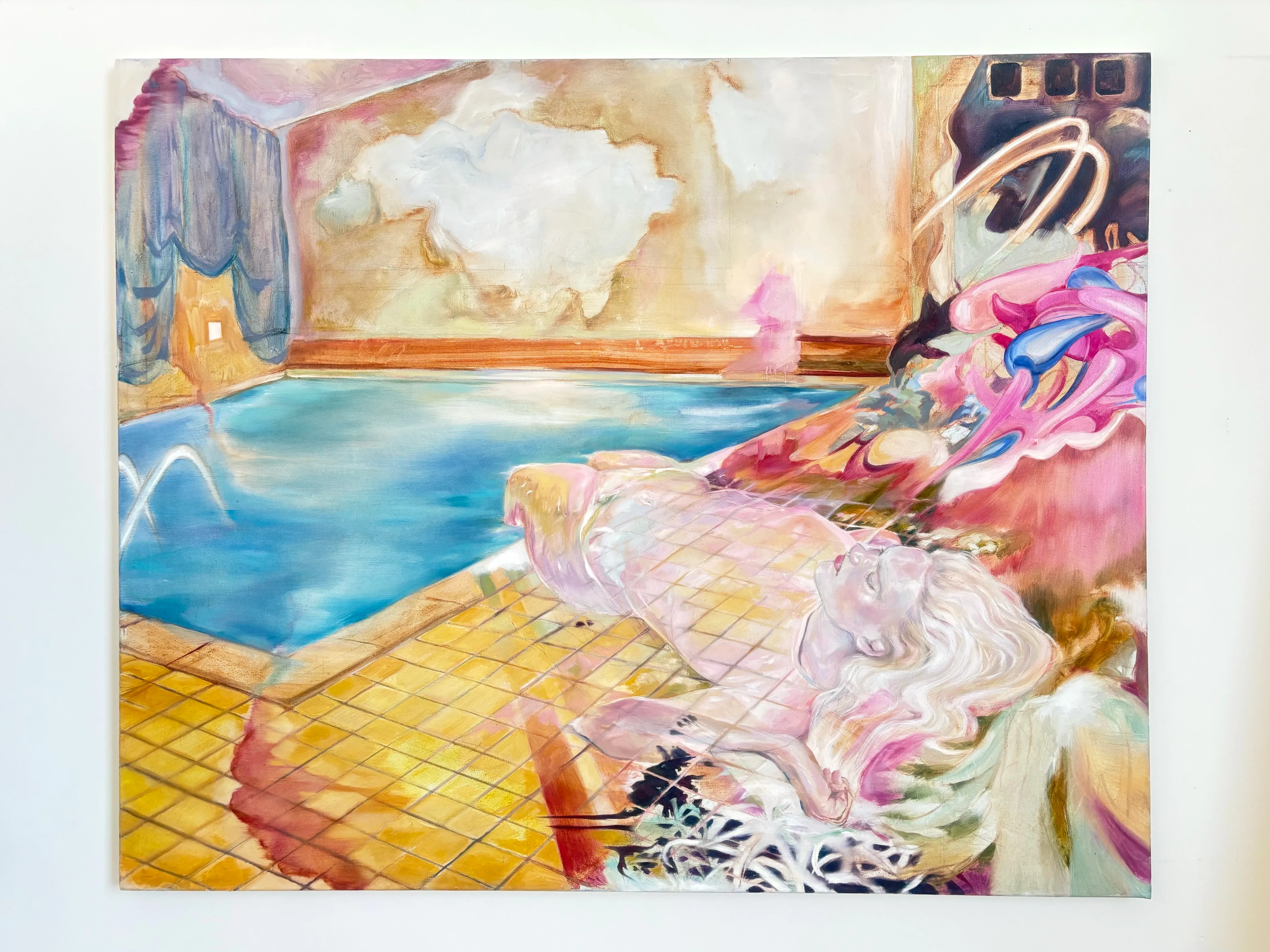 Jetzt ist es Wasser, es gefriert, Oil on canvas, 2023